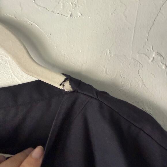 Vintage 60s Land ‘n Sea Black‎ Embroidered Blouse Made in USA Minimalist Top M - Picture 5 of 9